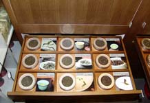 台北市一家專門茶行的有透明方框的特別茶盒