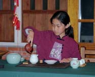 Teetafel von Chen Yu-Jian, der Tochter des Teebauern